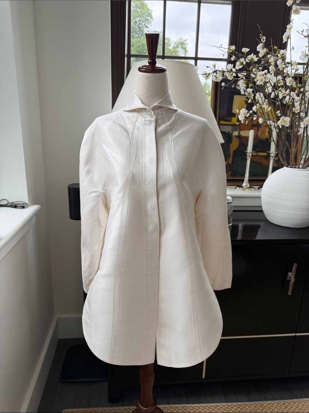 Chado Ralph Rucci Cream Structured Tunic